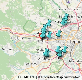 Mappa Vicolo Maritano, 10098 Rivoli TO, Italia (6.06556)