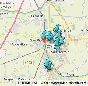 Mappa Via Pergolesi, 45100 Rovigo RO, Italia (1.2725)