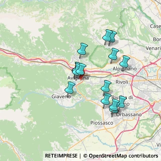 Mappa Via Eugenio Montale, 10051 Avigliana TO, Italia (6.23867)