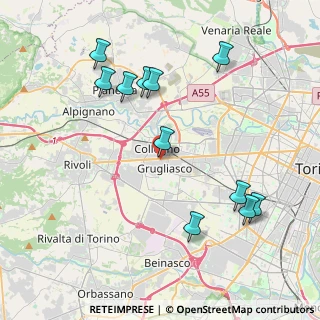 Mappa Via Regina Giovanna, 10093 Collegno TO, Italia (4.38727)