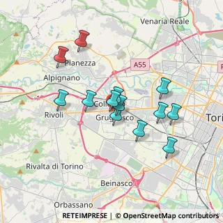 Mappa Via Regina Giovanna, 10093 Collegno TO, Italia (3.05385)