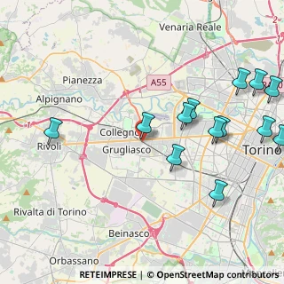 Mappa Via Volturno, 10093 Collegno TO, Italia (5.04692)