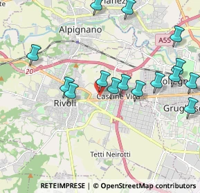 Mappa Via Assisi, 10098 Rivoli TO, Italia (2.202)