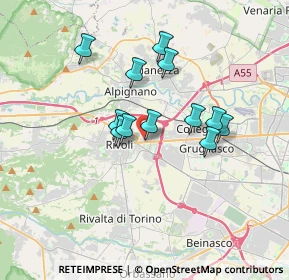 Mappa Via Assisi, 10098 Rivoli TO, Italia (2.81)