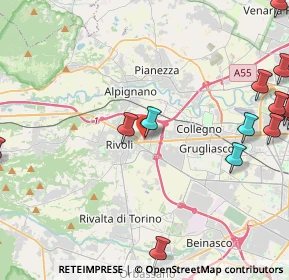 Mappa Via Assisi, 10098 Rivoli TO, Italia (6.74412)