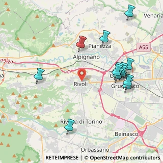 Mappa Via L. Savarino, 10098 Rivoli TO, Italia (4.55308)
