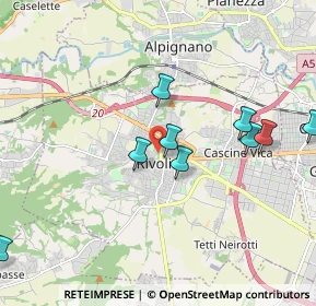 Mappa Via L. Savarino, 10098 Rivoli TO, Italia (2.48364)