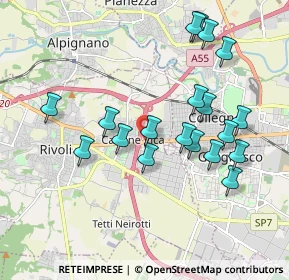 Mappa Via Tagliamento, 10098 Rivoli TO, Italia (1.90947)