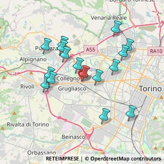 Mappa Via Alessandro Antonelli, 10093 Collegno TO, Italia (3.74125)