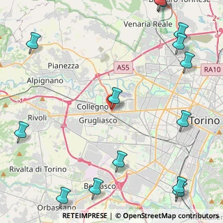 Mappa Via Alessandro Antonelli, 10093 Collegno TO, Italia (6.83)