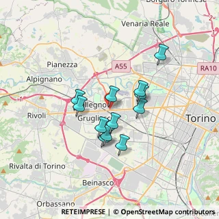 Mappa Via Alessandro Antonelli, 10093 Collegno TO, Italia (2.64583)