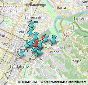 Mappa Via Gattinara, 10153 Torino TO, Italia (1.24158)