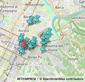 Mappa Via Gattinara, 10153 Torino TO, Italia (1.46789)