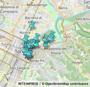 Mappa Via Gattinara, 10153 Torino TO, Italia (1.412)