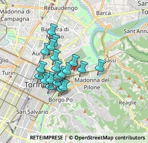 Mappa Via Gattinara, 10153 Torino TO, Italia (1.375)