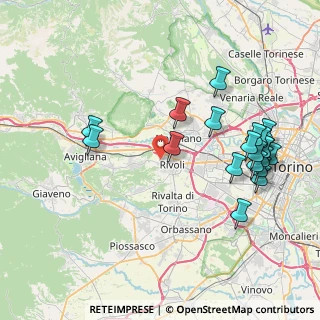 Mappa Via Cadibona, 10098 Rivoli TO, Italia (8.9835)
