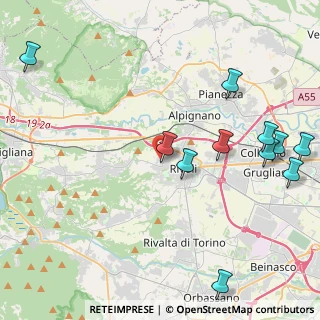Mappa Via Cadibona, 10098 Rivoli TO, Italia (5.30455)