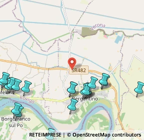 Mappa Via Arginino, 45032 Bergantino RO, Italia (2.779)