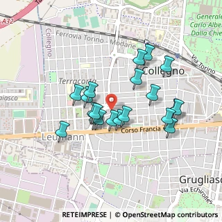 Mappa Via Mafalda di Savoia, 10093 Collegno TO, Italia (0.3855)