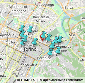 Mappa Lungo Dora Siena, 10153 Torino TO, Italia (1.39308)