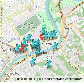 Mappa Via Monte Santo, 10153 Torino TO, Italia (0.77)