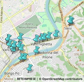 Mappa Via Monte Santo, 10153 Torino TO, Italia (1.108)