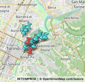 Mappa Via Monte Santo, 10153 Torino TO, Italia (1.272)