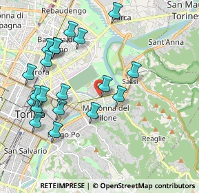 Mappa Via Monte Santo, 10153 Torino TO, Italia (2.1455)