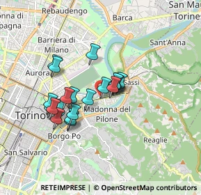 Mappa Via Monte Santo, 10153 Torino TO, Italia (1.3765)
