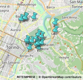 Mappa Via Monte Santo, 10153 Torino TO, Italia (1.35235)