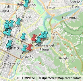 Mappa Via Monte Santo, 10153 Torino TO, Italia (2.4115)