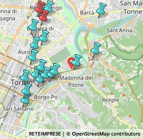 Mappa Via Monte Santo, 10153 Torino TO, Italia (2.3255)