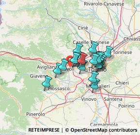 Mappa Via Fiume, 10098 Rivoli TO, Italia (9.262)