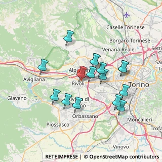 Mappa Via Fiume, 10098 Rivoli TO, Italia (6.4375)