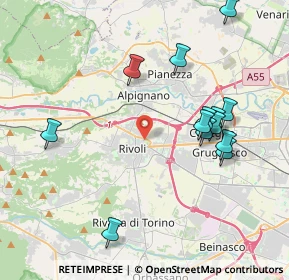 Mappa Via Fiume, 10098 Rivoli TO, Italia (4.21615)
