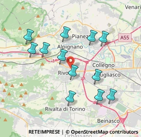 Mappa Via Fiume, 10098 Rivoli TO, Italia (3.71833)