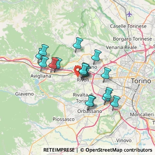 Mappa Largo Alcide De Gasperi, 10098 Rivoli TO, Italia (5.96941)
