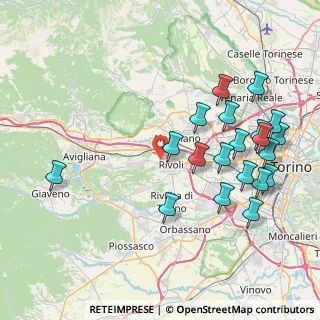 Mappa Largo Alcide De Gasperi, 10098 Rivoli TO, Italia (9.01)