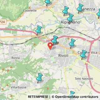Mappa Largo Alcide De Gasperi, 10098 Rivoli TO, Italia (3.09286)