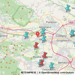 Mappa Largo Alcide De Gasperi, 10098 Rivoli TO, Italia (5.96231)