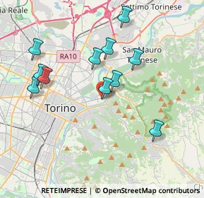 Mappa Via Privata Oslavia, 10153 Torino TO, Italia (3.75727)