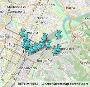 Mappa Vanchiglia, 10153 Torino TO, Italia (1.36563)