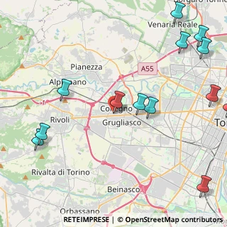 Mappa Via Bologna, 10093 Collegno TO, Italia (5.94923)