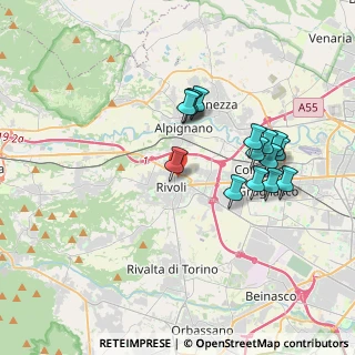 Mappa Via Nizza, 10098 Rivoli TO, Italia (3.468)