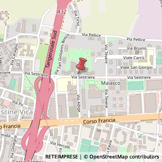 Mappa Via Sestriere, 61, 10098 Rivoli, Torino (Piemonte)