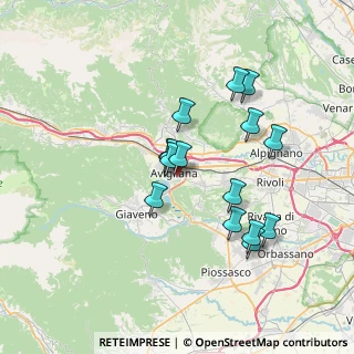 Mappa Via Benetti, 10051 Avigliana TO, Italia (6.264)