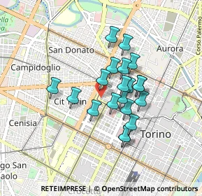 Mappa Piazza XVIII Dicembre, 10122 Torino TO, Italia (0.6525)