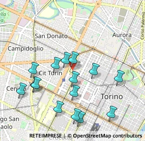 Mappa Piazza XVIII Dicembre, 10122 Torino TO, Italia (1.01067)
