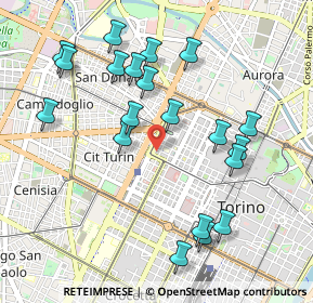 Mappa Piazza XVIII Dicembre, 10122 Torino TO, Italia (1.0485)