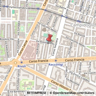 Mappa Via Rosolino Pilo, 15, 10143 Torino, Torino (Piemonte)
